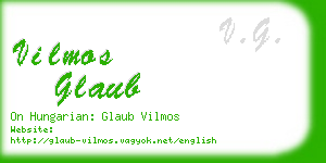 vilmos glaub business card